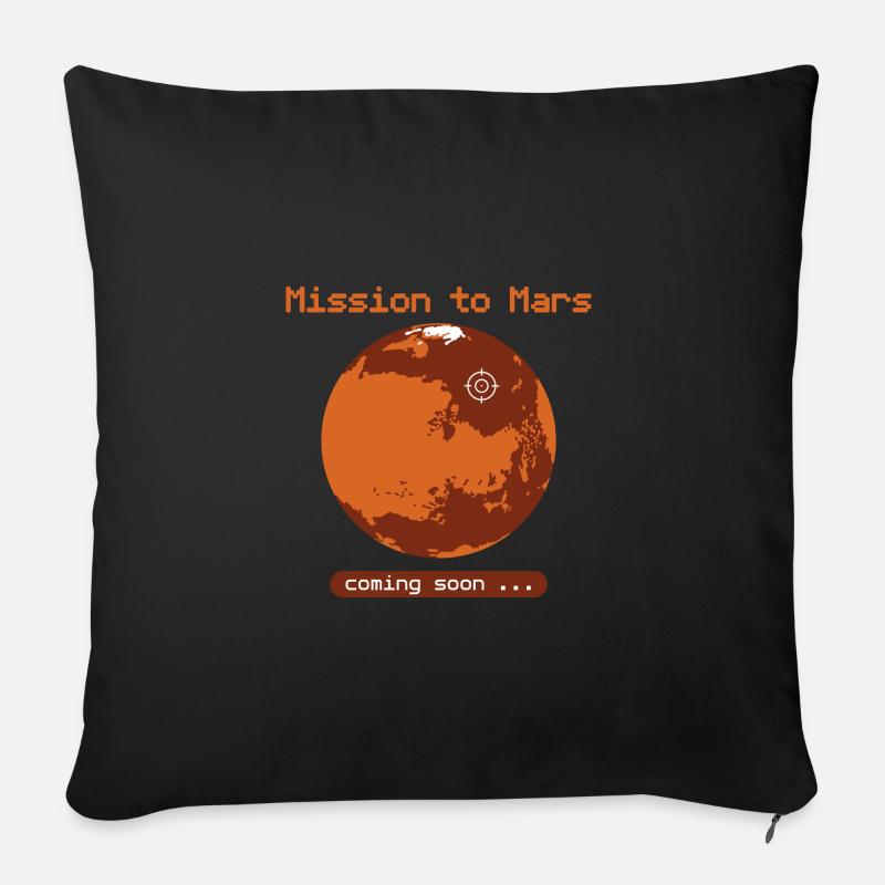 Mission zum Mars! - Sofakissen mit Füllung 45 x 45 cm - Schwarz