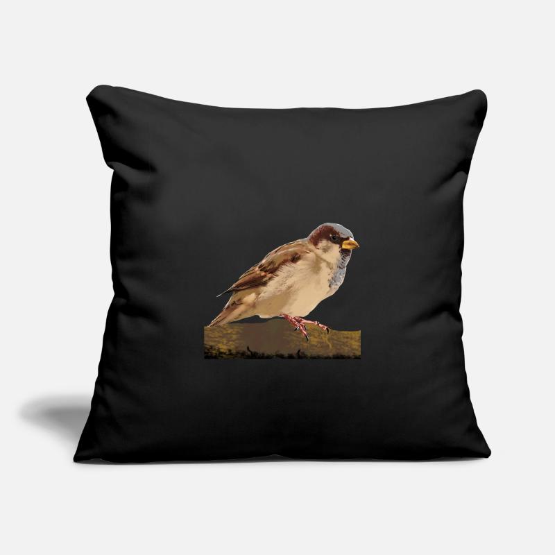 Moineau Coussin et housse de 45 x 45 cm