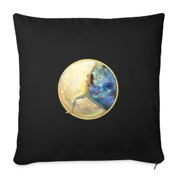 Moon and Sky Warrior Princess - Sofakissen mit Füllung 45 x 45 cm - Schwarz - Vorne