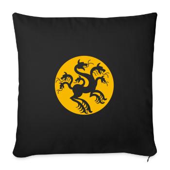 Chimäre 04 - Sofakissen mit Füllung 45 x 45 cm - Schwarz - Vorne