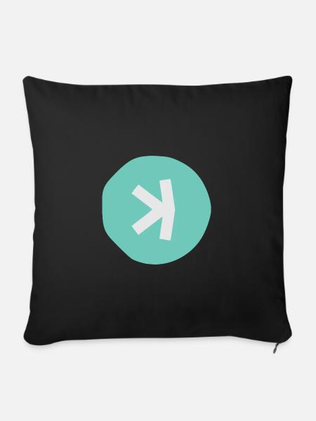 Kaspa Logo KAS - Sofakissen mit Füllung 45 x 45 cm - Schwarz