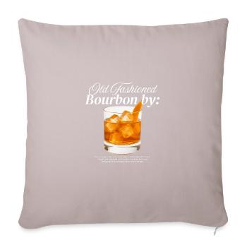 Whiskey Classic – Puristisches Glas-Motiv - Sofakissen mit Füllung 45 x 45 cm - helles Taupe - Vorne