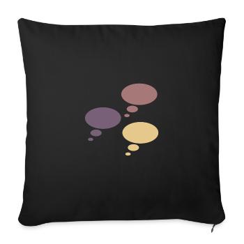 Les méduses sont lâches - Coussin et housse de 45 x 45 cm - noir - Devant