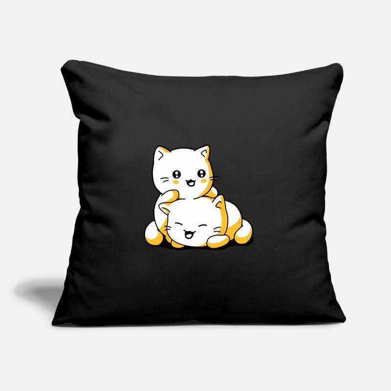 Chatons kawaii chat Coussin et housse de 45 x 45 cm