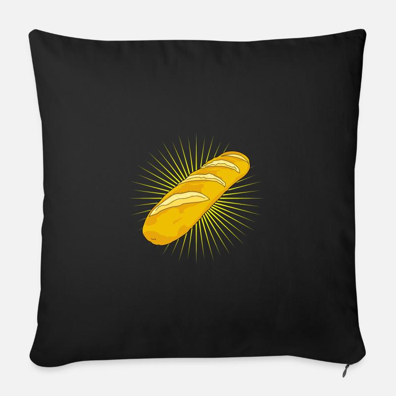 Baguette - Coussin et housse de 45 x 45 cm - noir