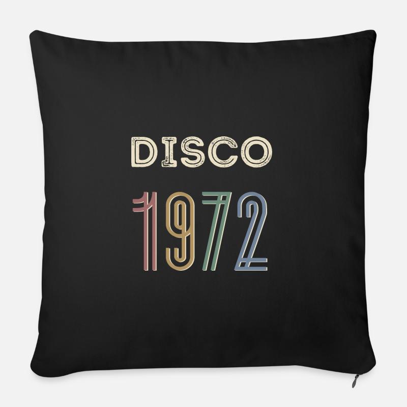 DISCO 1972 - Coussin et housse de 45 x 45 cm - noir