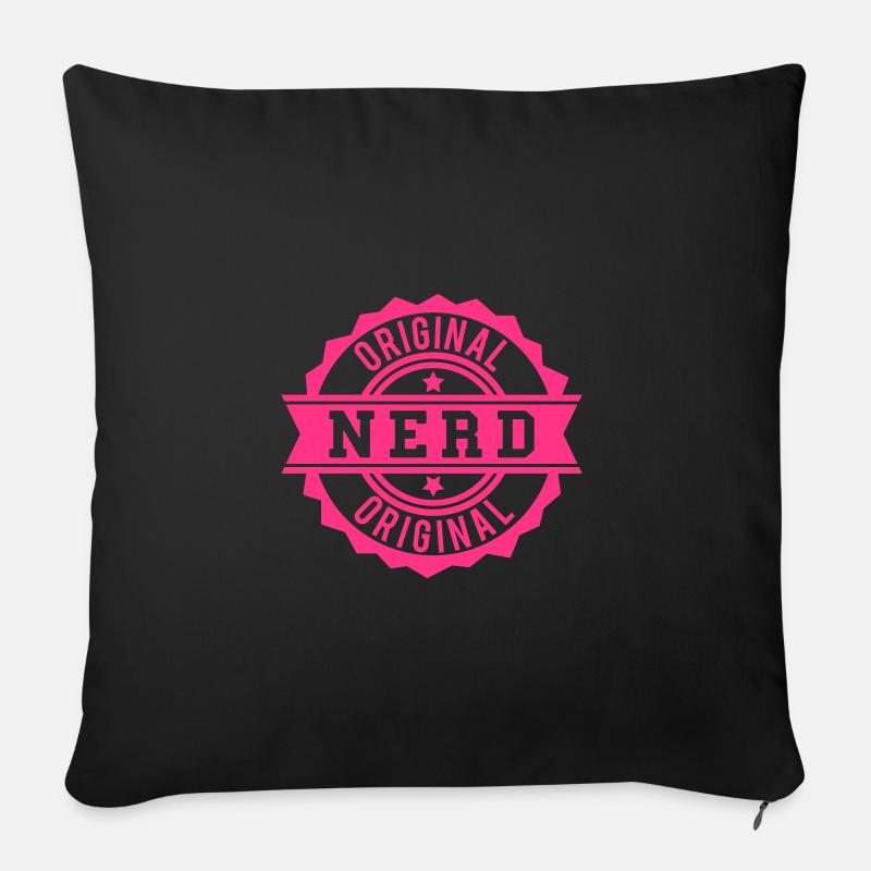Nerd - Coussin et housse de 45 x 45 cm - noir