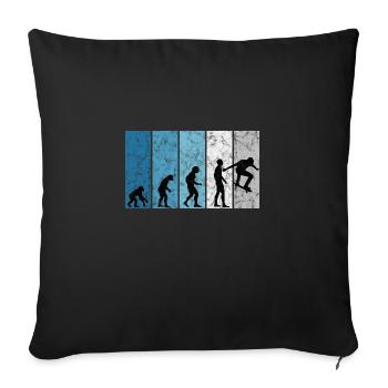Skateboarder Skateboard Skater Evolution Skateing - Sofakissen mit Füllung 45 x 45 cm - Schwarz - Vorne