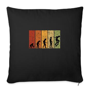 Evolution Skateboarder Skateboard Skater Skate - Sofakissen mit Füllung 45 x 45 cm - Schwarz - Vorne