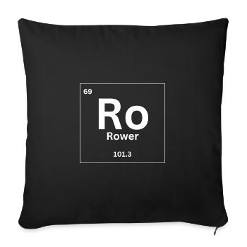 Lustiges Rower-Periodensystem-Design - Sofakissen mit Füllung 45 x 45 cm - Schwarz - Vorne