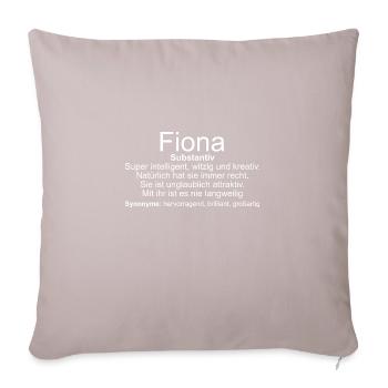 Nom Définition Fiona - Coussin et housse de 45 x 45 cm - taupe clair - Devant