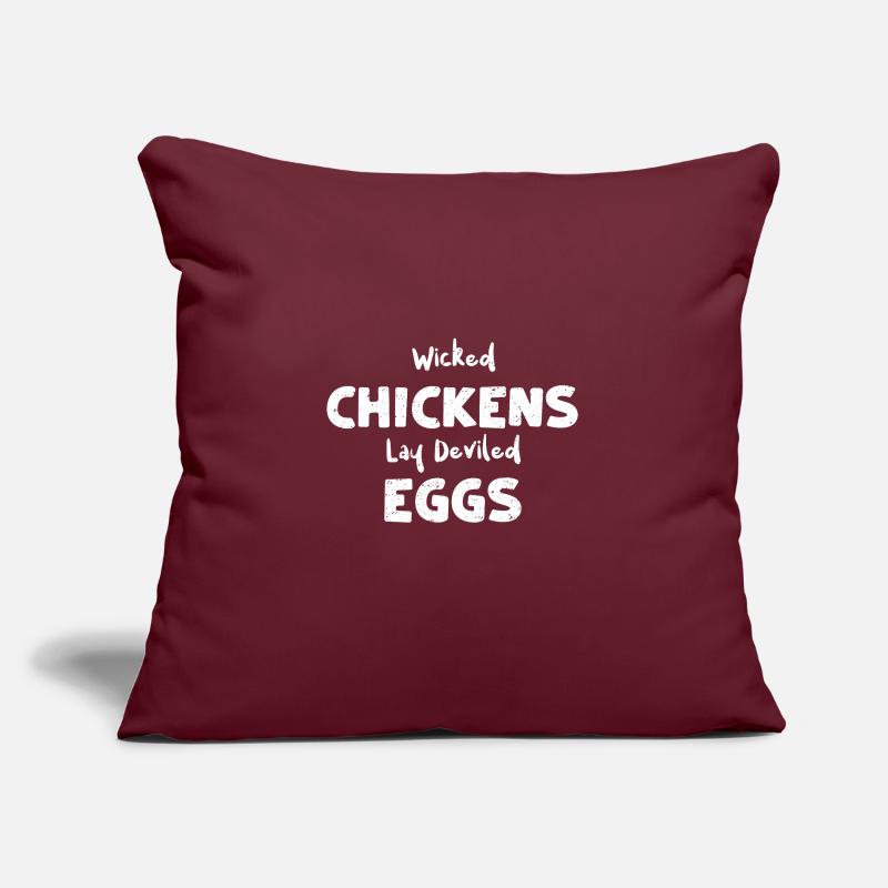 Wicked Chickens Lay Deviled Eggs Sofa pillow with filling 45cm x 45cm