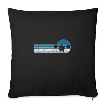 Bodybuilding Bodybuilder GYM Fitnessstudio Retro - Sofakissen mit Füllung 45 x 45 cm - Schwarz - Vorne