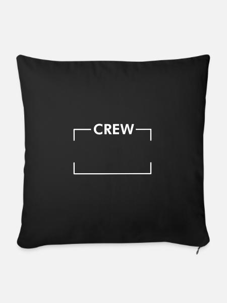 Crew Logo - Sofakissen mit Füllung 45 x 45 cm - Schwarz