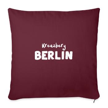 Kreuzberg Berlin - Berlin - Coussin et housse de 45 x 45 cm - bordeaux - Devant