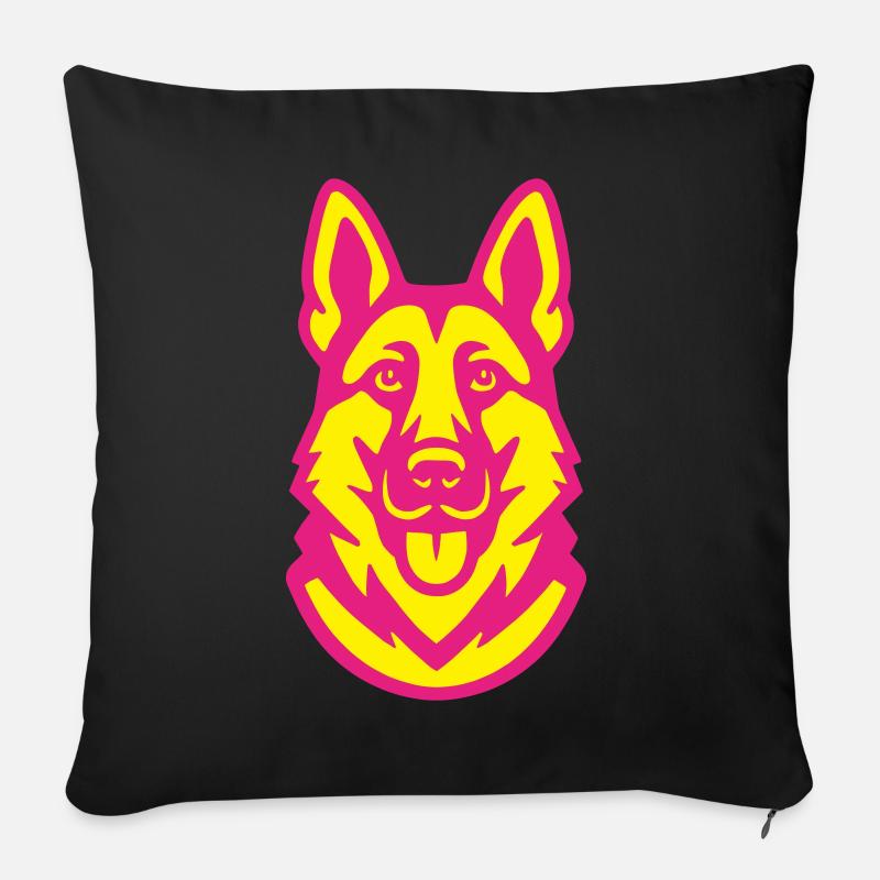 Schäferhund Pop-Art - Sofakissen mit Füllung 45 x 45 cm - Schwarz