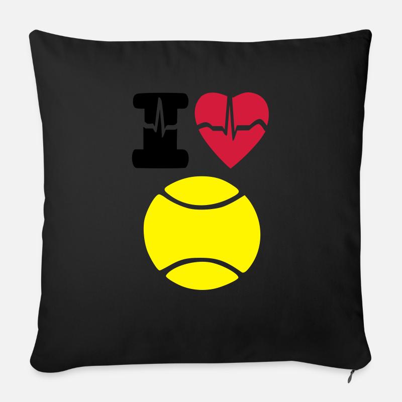 Ich Liebe Tennis - Sofakissen mit Füllung 45 x 45 cm - Schwarz