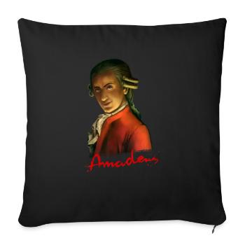 Amadeus audio play - Sofa pillow with filling 45cm x 45cm - black - Front