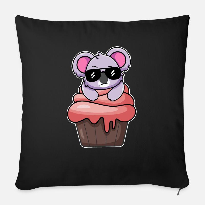 koala cupcake - Sofakissen mit Füllung 45 x 45 cm - Schwarz