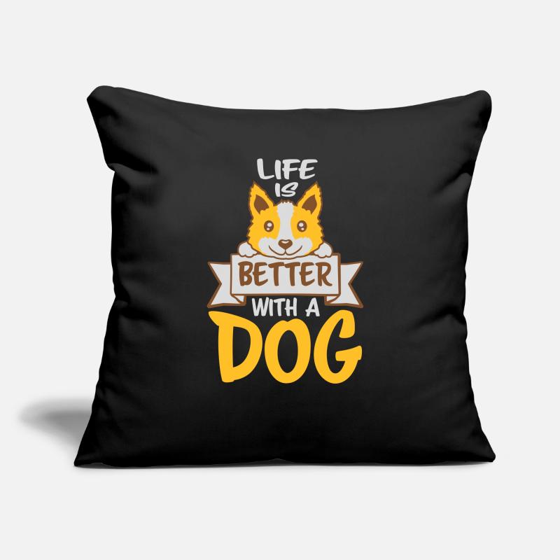 better with a dog Sofakissen mit Füllung 45 x 45 cm