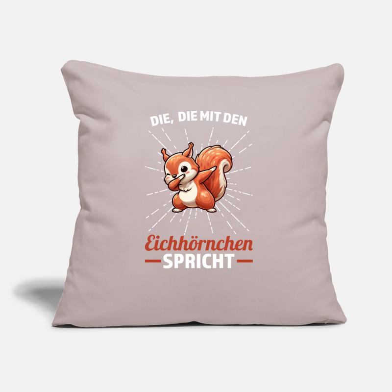 Eichhörnchen Mädchen Nagetier Geschenk Sofakissen mit Füllung 45 x 45 cm