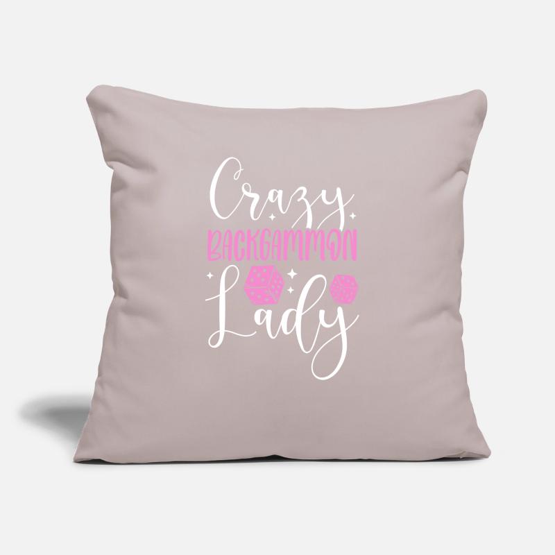 Crazy Backgammon Lady Tabletop Strategy Games Sofa pillow with filling 45cm x 45cm