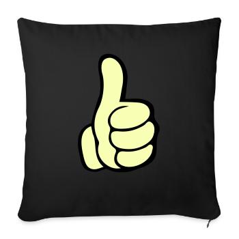 like hand - Sofa pillow with filling 45cm x 45cm - black - Front