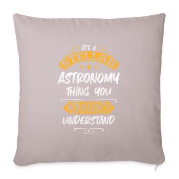Space Planet Cosmonaut Cosmos - Sofa pillow with filling 45cm x 45cm - light taupe - Front
