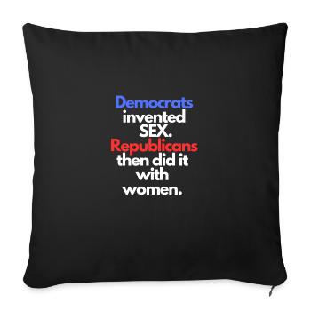 funny Republican slogan - Sofa pillow with filling 45cm x 45cm - black - Front