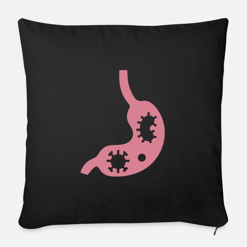 Magen Darm Grippe gastrointestinal infection - Sofakissen mit Füllung 45 x 45 cm - Schwarz
