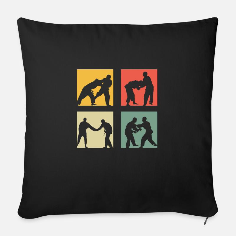 Judo - Sofakissen mit Füllung 45 x 45 cm - Schwarz