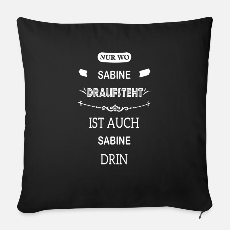 SABINE - Sofakissen mit Füllung 45 x 45 cm - Schwarz