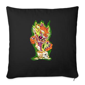 Cateat - Sofa pillow with filling 45cm x 45cm - black - Front