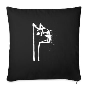 01 white - Sofa pillow with filling 45cm x 45cm - black - Front