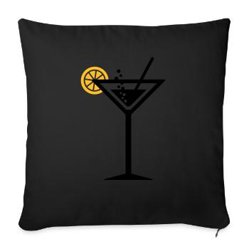 cocktail - Coussin et housse de 45 x 45 cm - noir - Devant