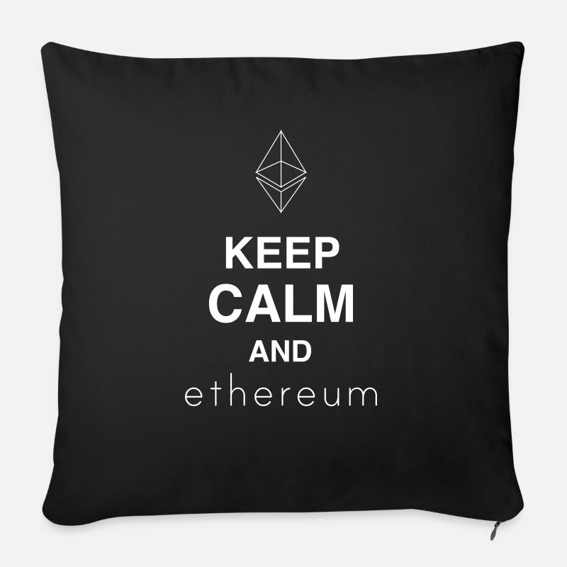 keep calm and etherium - Sofa pillow with filling 45cm x 45cm - black