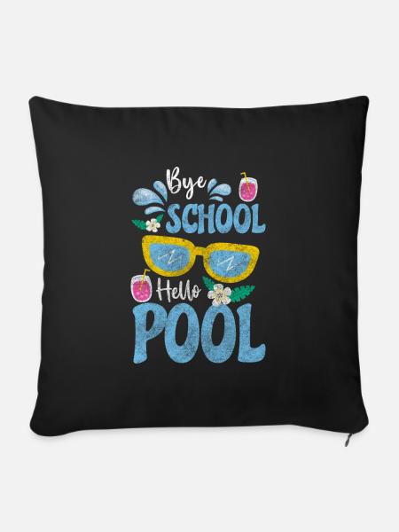 Swimming Pool Feier - Sofakissen mit Füllung 45 x 45 cm - Schwarz