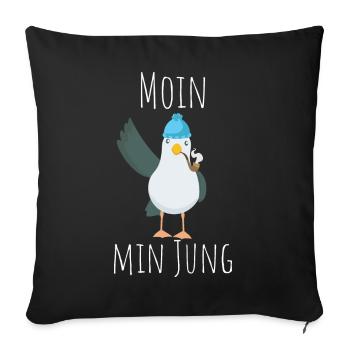 Moin min Jung - Sofakissen mit Füllung 45 x 45 cm - Schwarz - Vorne