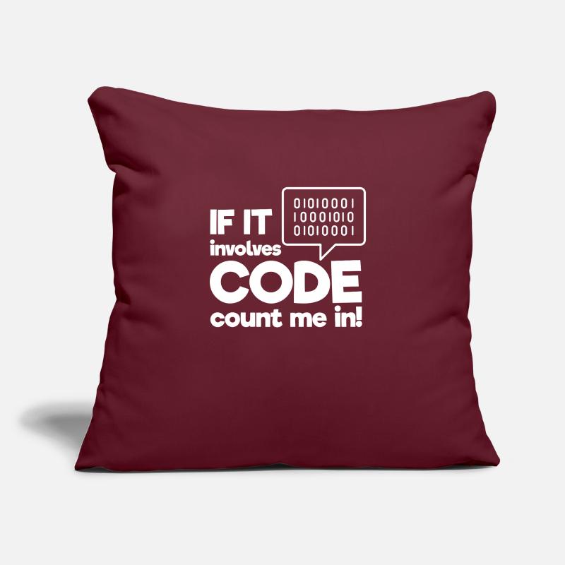 S’il s’agit de code, comptez-moi Coussin et housse de 45 x 45 cm