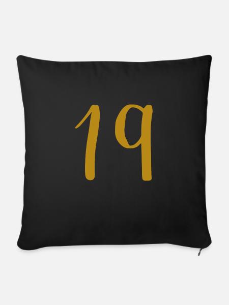 19 - Sofakissen mit Füllung 45 x 45 cm - Schwarz