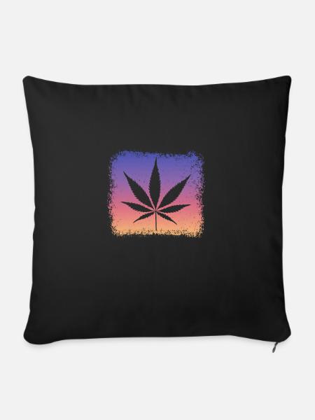 Weed, Kiffen, Kiffer, Stoner - Sofakissen mit Füllung 45 x 45 cm - Schwarz