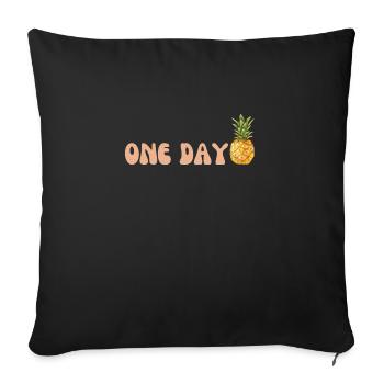 One day - Sofakissen mit Füllung 45 x 45 cm - Schwarz - Vorne