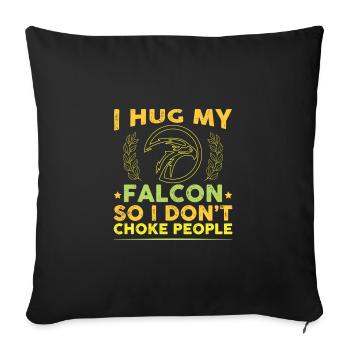 Fauconnerie Falke - Coussin et housse de 45 x 45 cm - noir - Devant