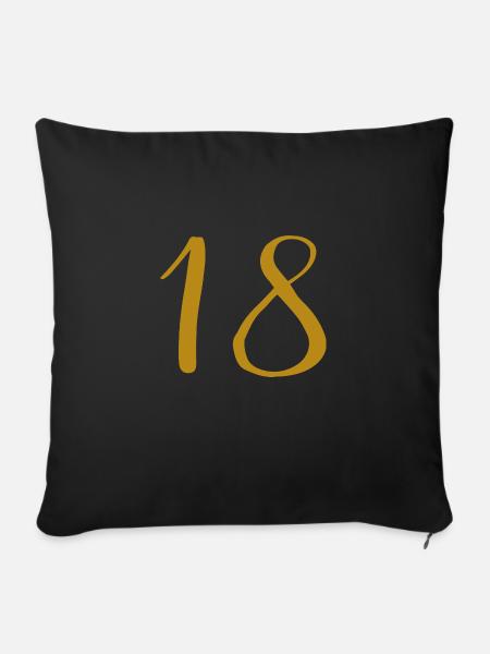 18 - Sofakissen mit Füllung 45 x 45 cm - Schwarz