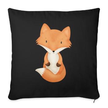 Fuchs - Sofakissen mit Füllung 45 x 45 cm - Schwarz - Vorne