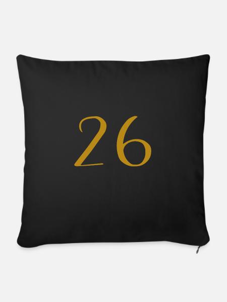 26 - Sofakissen mit Füllung 45 x 45 cm - Schwarz