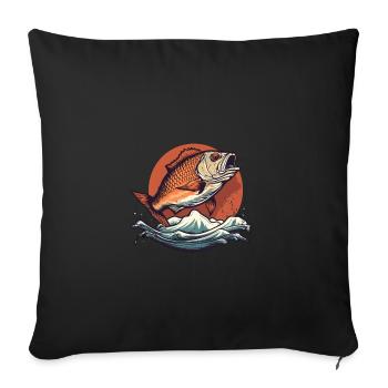 Édition Angler - Coussin et housse de 45 x 45 cm - noir - Devant