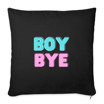 boy bye - Sofa pillow with filling 45cm x 45cm - black - Front