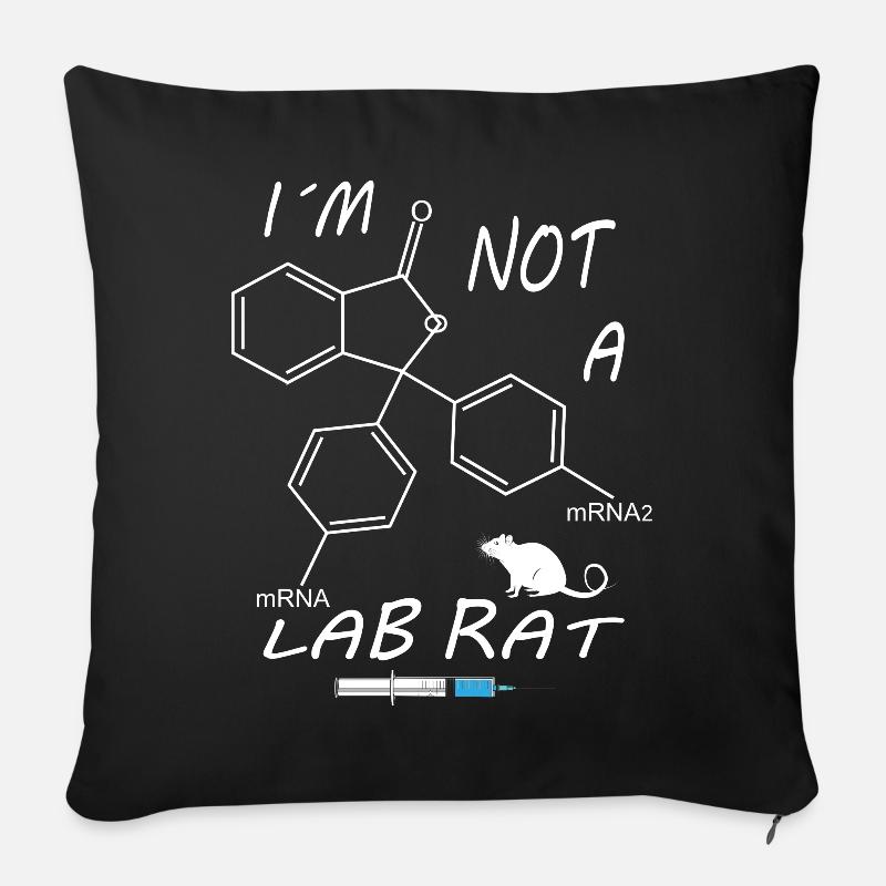 Ich bin keine Labor Ratte - Sofakissen mit Füllung 45 x 45 cm - Schwarz