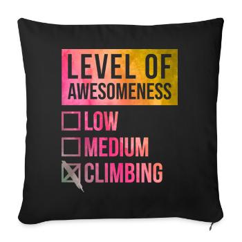 escalade - Coussin et housse de 45 x 45 cm - noir - Devant